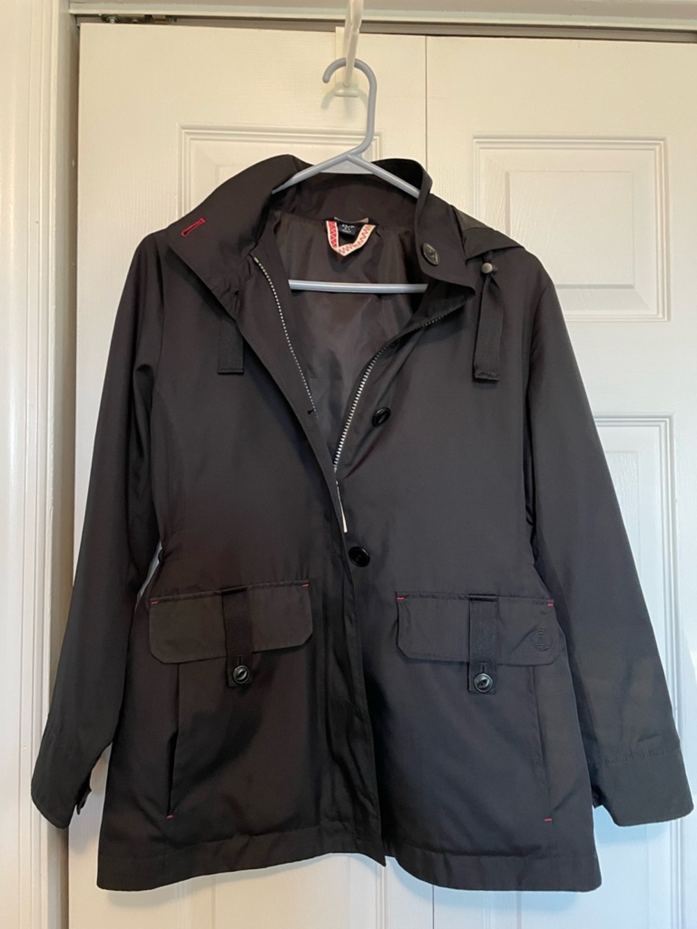 Women’s Lands' End XS (2-4) Black Hooded Utility Jacket